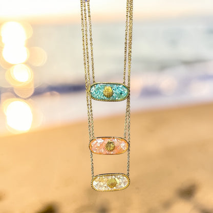 Ocean Starfish Shell Stainless Steel Charm Necklace