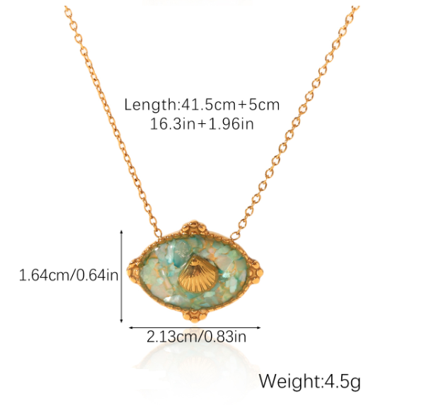 Ocean Starfish Shell Stainless Steel Charm Necklace